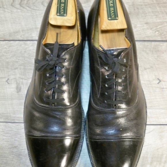 Joseph Cheaney & Sons Daytons Capped Cap Toe Black Dress Oxfords Shoes Men's 10 - Picture 4 of 10